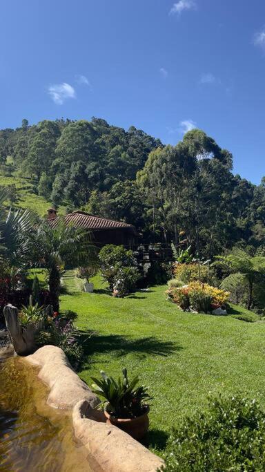 Sitio Com Piscina Natural E Cascata, Com Linda Vista Em Lumiar. Exterior foto