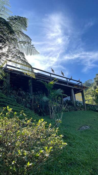 Sitio Com Piscina Natural E Cascata, Com Linda Vista Em Lumiar. Exterior foto